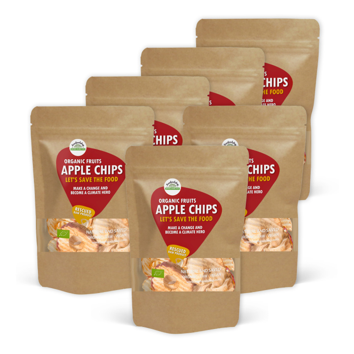 Äpple Chips RAW EKO 500g x 6 paket i gruppen Råvaror & Dryck / Frukt & Bär / Äpple hos Rawfoodshop Scandinavia AB (SFRFRU200636500E-SET6)