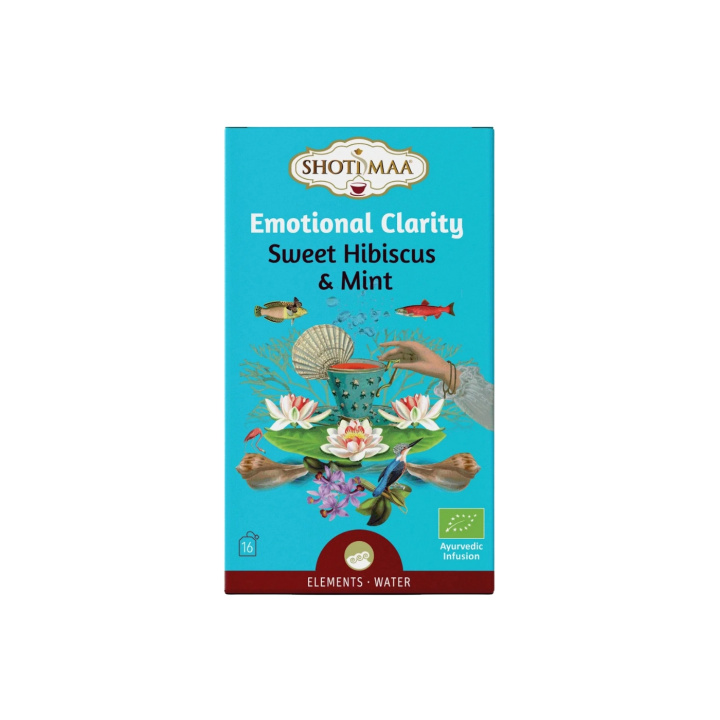 Hibiskus & Mynta Örtte EKO 16 x 2g i gruppen Råvaror & Dryck / Drycker / Teer hos Rawfoodshop Scandinavia AB (SKU-1464)