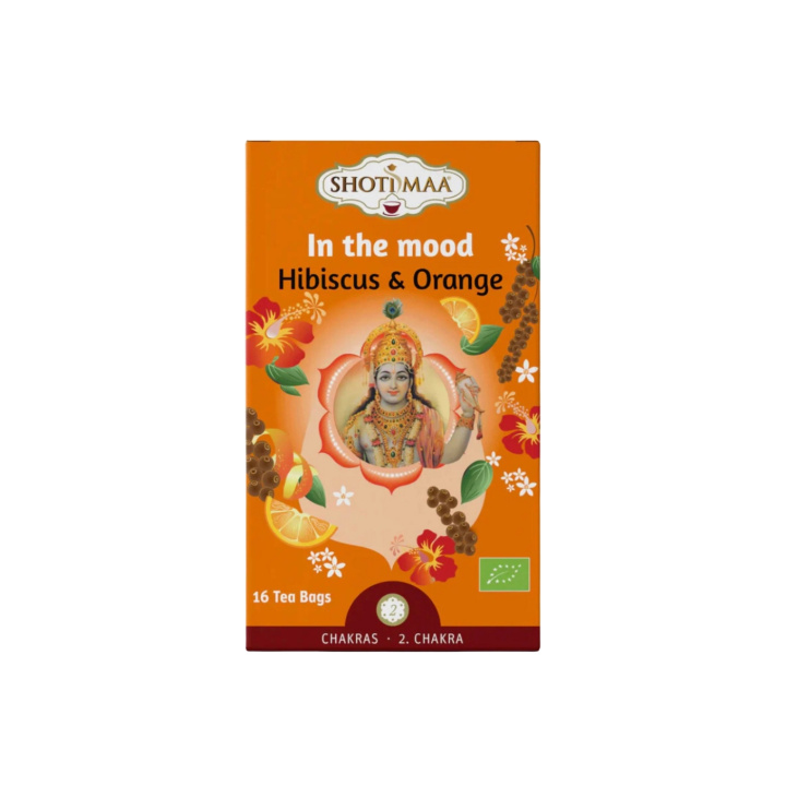 Hibiskus & Apelsin Örtte EKO 16 x 2g i gruppen Råvaror & Dryck / Drycker / Teer hos Rawfoodshop Scandinavia AB (SKU-187)