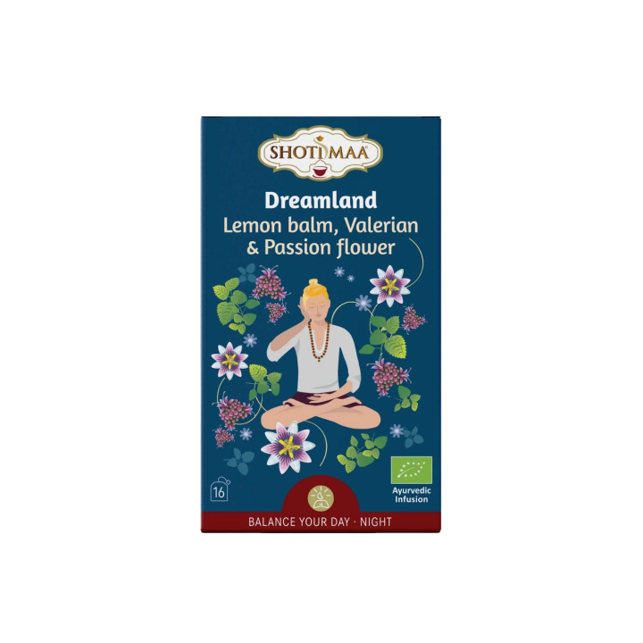 Citronmeliss, Valerianrot & Passionsblomma Örtte EKO 16 x 2g i gruppen Råvaror & Dryck / Drycker / Teer hos Rawfoodshop Scandinavia AB (SKU-646)