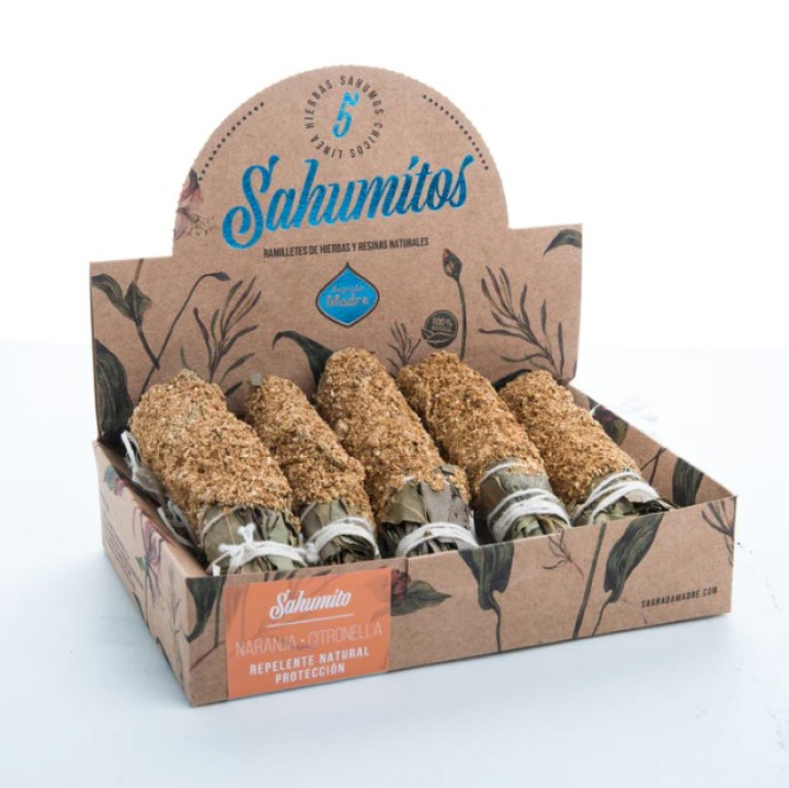 Sahumitos Örtbuntar Apelsin & Citronella 5st i gruppen Hem & Själ / Stämning & doft / Rökelse hos Rawfoodshop Scandinavia AB (SKU665)