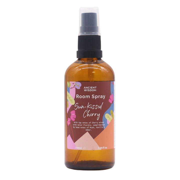 Roomspray Sun-kissed Cherry 100ml i gruppen Hem & Själ / Stämning & doft / Rumsdoft hos Rawfoodshop Scandinavia AB (SRS-03)