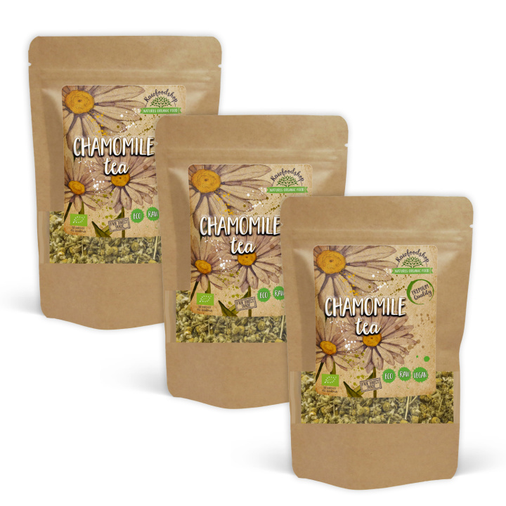 Kamomill Te EKO 50g x 3 paket i gruppen Råvaror & Dryck / Drycker / Teer hos Rawfoodshop Scandinavia AB (TE004-SET3)