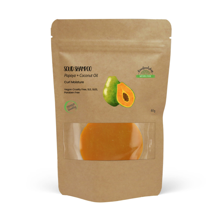 Schampokaka Papaya 60g i gruppen OUTLET 20-80% / Hud & kropp 20-50% / Kampanj - Hud & kropp hos Rawfoodshop Scandinavia AB (UWHSS06)