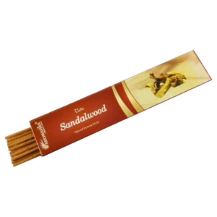 Rökelse Sandalwood 15g i gruppen Hem & Själ / Stämning & doft / Rökelse hos Rawfoodshop Scandinavia AB (VEDIC-07)