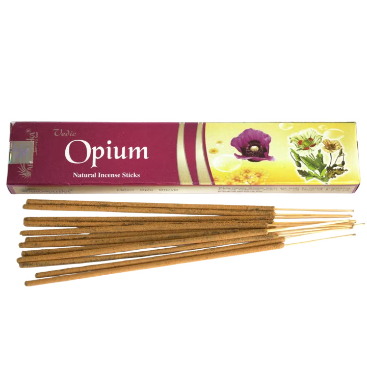 Rökelse Opium 15g i gruppen Hem & Själ / Stämning & doft / Rökelse hos Rawfoodshop Scandinavia AB (VEDIC-17)