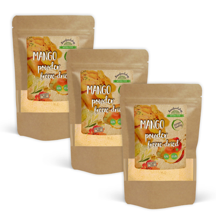 Mangopulver Frystorkad 125g x 3 paket i gruppen Råvaror & Dryck / Frukt & Bär / Mango hos Rawfoodshop Scandinavia AB (VILDMP01-SET3)