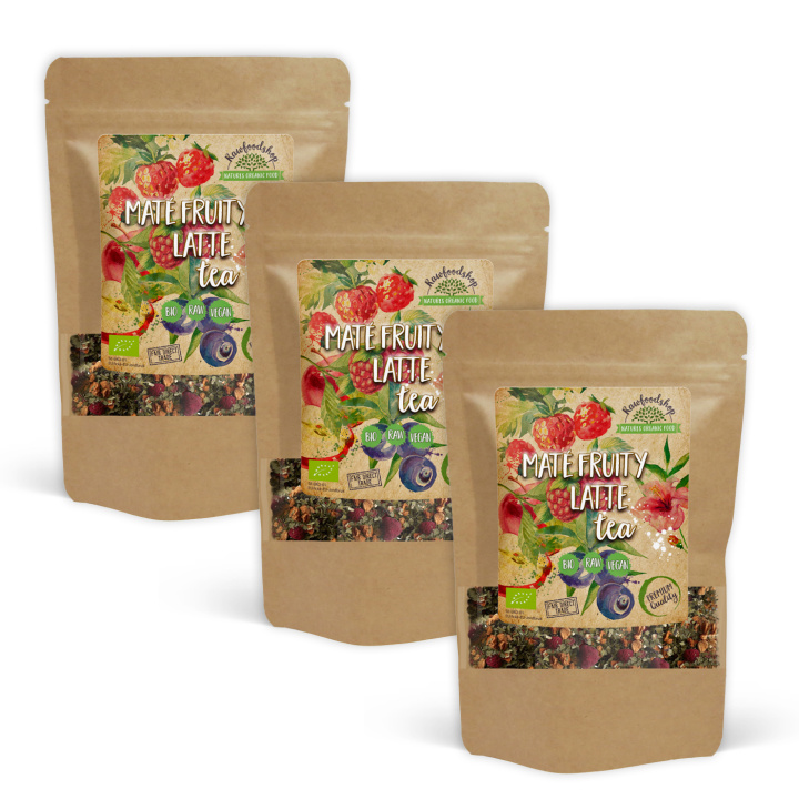 Fruktig Latte Maté Te EKO 70g x 3 paket i gruppen Råvaror & Dryck / Drycker / Teer hos Rawfoodshop Scandinavia AB (YM101670-SET3)