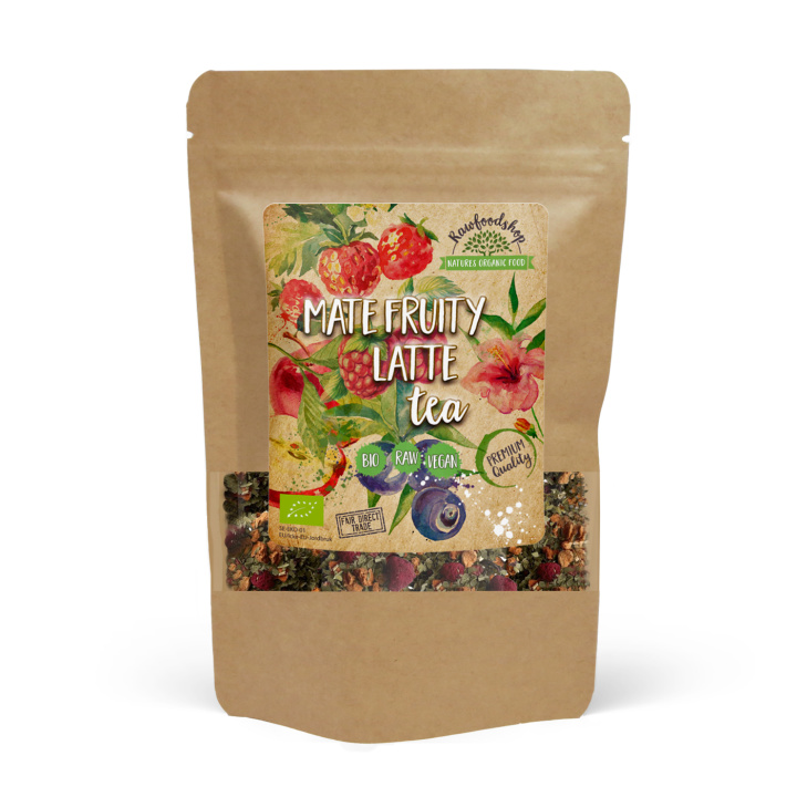 Fruktig Latte Maté Te EKO 70g i gruppen Råvaror & Dryck / Drycker / Teer hos Rawfoodshop Scandinavia AB (YM101670)